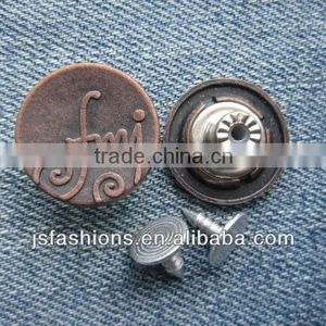Customized Alloy Shank Jeans Button With Vintage Copper thumbnail-1