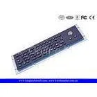 Metallic Liquid-Proof Industrial Black Kiosk Metal Keyboard With Trackball thumbnail-1