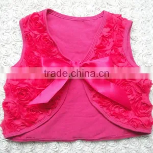 Colored Flower Ribbon Straps Spring Baby Girls Waistcoat thumbnail-1