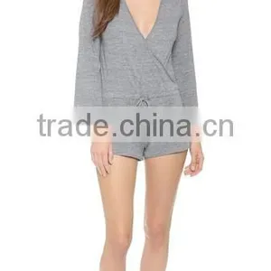 Open Knot Back Sexy Short Rompers Jumpsuits for Women thumbnail-2