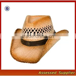 SCB001/ High Quality Raffia Straw Cowboy Hat thumbnail-3