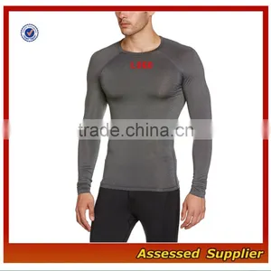 Custom Mens Running Long Sleeve Compression Base Layer Shirts MLL741 thumbnail-3