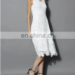Top Grade Women Clothes Fashion Lined Lace Dress thumbnail-4