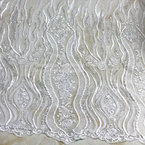 Factory Direct White Wedding Decoration and Textured Wedding Dress Fabric thumbnail-1