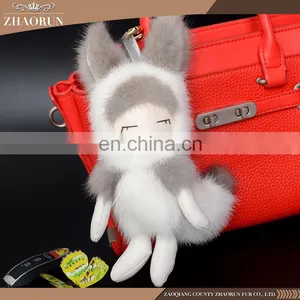 Hot Selling Fur Keychain , Fancy Mink Fur KeyChain thumbnail-1
