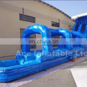 Best Seller Ocean Blue Giant Inflatable Water Slide With Long Slideway and Pool thumbnail-1