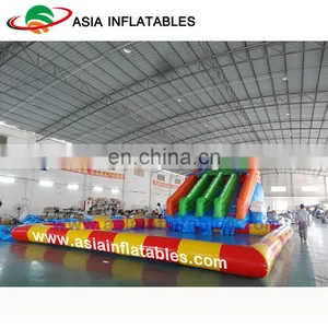 Commercial Big Inflatable Ocotpus Water Park Slide With Pool Used On Land thumbnail-2