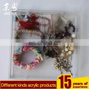 Clear Square Pmma Plexiglass Jewelry Box Case Acrylic Jewelry Box thumbnail-3