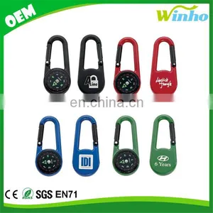 Winho Aluminium Button Shape Compass and Carabineer for Mountaineering thumbnail-1
