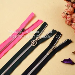 #3 #4 #5 #8 Nylon Zipper Open End Metal Top and Bottom Stop thumbnail-1
