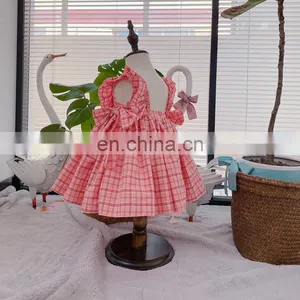 Spanish Lolita Girl Princess Dress Sleeveless Print Plaid Cute Dress For Girls Birthday Party Easter Dress Vestidos thumbnail-6
