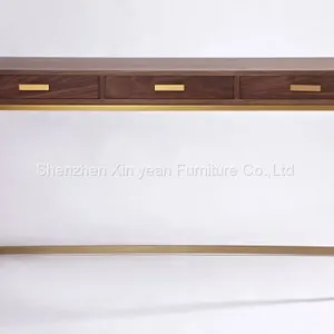 Danish Design Wooden Office Desk With 3 Drawer thumbnail-1
