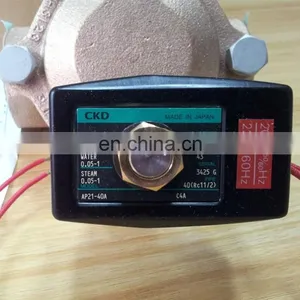 CKD Brass Water Solenoid Valve AP21-40A-C4A-AC200V thumbnail-1