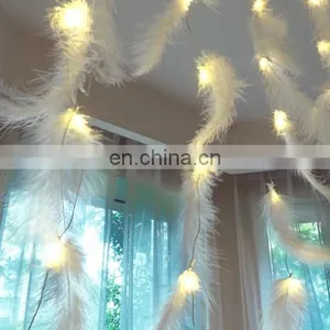 Solar Led Safety Holiday Curtain Feather String Lighting Remote Control Home Christmas Indoor Outdoor Decoration Fairy Light thumbnail-4