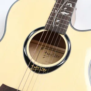 High Quality Acoustic Guitar 40 Inch Fretboard Inlay OEM Guitar Wholesale From China With Cheap Price thumbnail-3