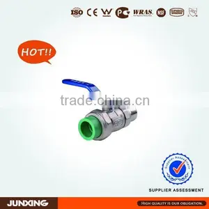 PPR Pipe Fittings Single Male Brass Ball Valve for Water thumbnail-1