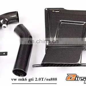 Customer Design Dry Carbon Fiber Auto Parts 3K Twill Air Intake Kit For VOLKSW EA888 Mk6 Gti 2.0T thumbnail-2