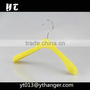 CY-632 Luxury Flocking Coat Plastic Hanger Flocked Baby Clothes Hangers Baby Velvet Hanger thumbnail-3