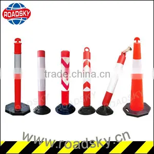 PVC+Rubber Flexible Heavy Duty Customized Traffic Delineator Post thumbnail-1