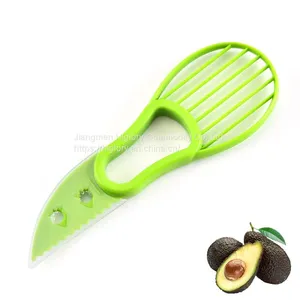 Multi Functional Fruit Tools Plastic Avocado Cutter 3 in 1 Avocado Slicer thumbnail-1