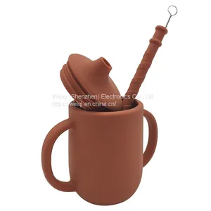 Weiqi Silicone Straw Cups for Kids Toddler Training Drinking Cup With Lid thumbnail-2