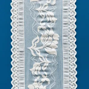 Factory Sale Lace Trim Flower Elastic Lace Ribbons for Craft Gift Package Decoration Wedding Headbands thumbnail-3
