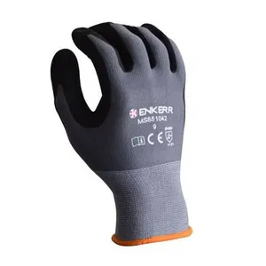 Enkerr Ms851042 Black Nitrile Ultra-fine Foamed Coated Oil-resistant Gloves, Nitrile Coated Gloves thumbnail-3