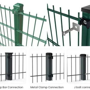 2D Double Wire Mesh Fence With PVC Coating for Corrosion Resistance thumbnail-3