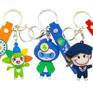 Customized 3D Soft PVC Keychain Personalized Rubber Keychain With Logo Promotional Business Gift PVC Keychain. thumbnail-1