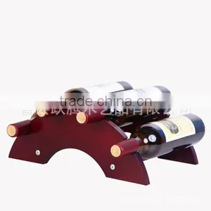 Wooden Wine Bottle Rack, Wine Display Wooden Stand, Single Bottle Holder Wine Rack thumbnail-1