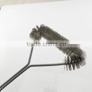 In Stock Factory 12'' BBQ Grill Brush Zinc Plated Wire Bbq Cleaning Brush Brass Wire BBQ Grill Cleaning Brush thumbnail-5
