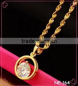 Wholesale Charm Necklace Circle Gold Necklace Popular Pendant Necklace thumbnail-1