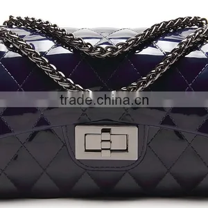 Ling Grid Chain Jelly Handbag Fashion thumbnail-5