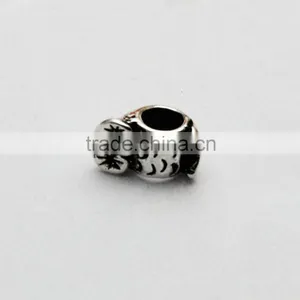 Creative New Style Owl Shape Large Hole Beads DIY Anti-Silver Bracelet Beads With Hole Accessories thumbnail-6