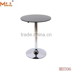 Round Acrylic Top and Metal Base Bar Table thumbnail-1