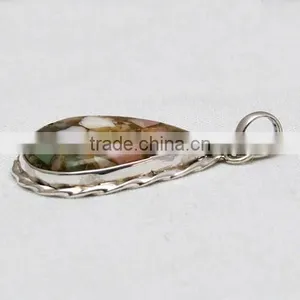 Design Bezel Setting Fuchsite Pendant, Gemstone Silver Jewellery, Silver Jewellery India thumbnail-4