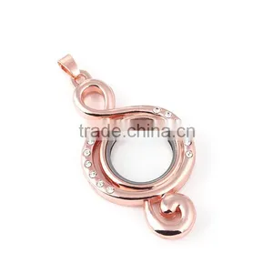 2015 Lastest Zinc Alloy Rhodium Plated Floating Lockets Wholesale thumbnail-4