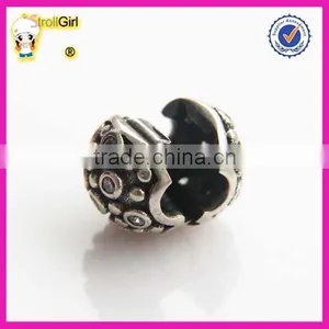 Lamp Work 925 Sterling Silver Clasp Beads Flower Charm Beads thumbnail-4