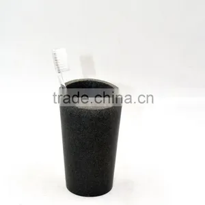 Black Polyreisn Sandstone Bathroom Accessories Set for Hotel and Home thumbnail-4