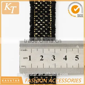 Fancy Design 2cm Ribbon Trim With Golden Thread thumbnail-3