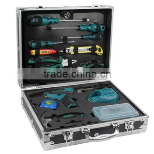 LAOA 19pcs Aluminum Case Li-ion Electric Drill Hardware Tool Set thumbnail-2