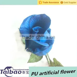 2015 Latest PU Material Artificial Blue Rose Flower Bud thumbnail-1