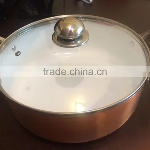 Copper Aluminum Non-stick Press Ceramic Cookware Set Kitchen Used Cooking Pot Casserole Stock Pot thumbnail-1