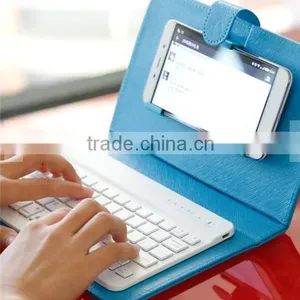 Universal Wireless Bluetooth Keyboard Holster Flip PU Case Cover For Cellphone in 4.5''-6.5' thumbnail-1