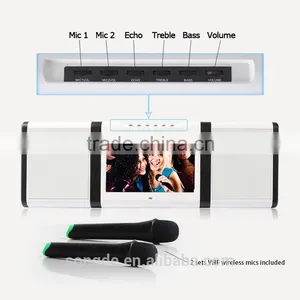 New Designed Karaoke Player With Wireless Mic Built in WiFi USB SD Android Touchscreen Jukebox thumbnail-5