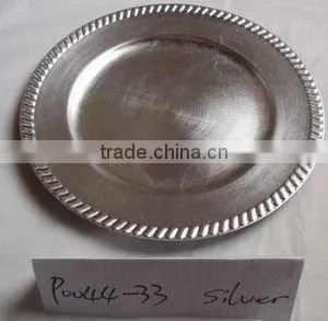 13' PP Silver Charger Plates thumbnail-1
