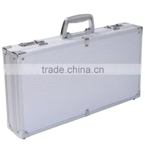 18.5" Aluminum Framed Locking Gun Pistol HandGun Lock Box Hard Storage Carry Case thumbnail-5