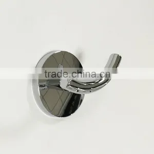 Modern Chrome Polish Wall Mounted Bathroom Double Robe Hook Bathroom Towel Clothes Coat Hat Hardware Accessories Door Hanger thumbnail-3