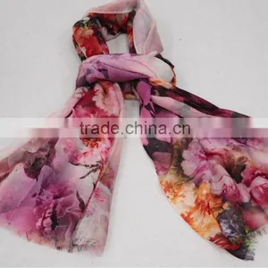 Custom Wool Scarf Lady Fashion 100% Custom Wool Scarf thumbnail-1
