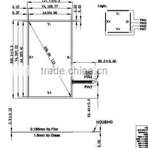 GreenTouch 4 Wire Resistive Touch Screen 13.3" thumbnail-2